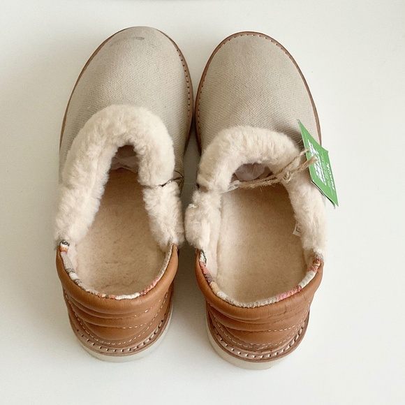 Sanuk Women's Cozy Vibe Low Wool Leather Comfort‎ Slippers 6 NEW w/ Tags No Box - Picture 10 of 16